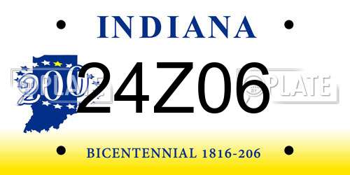 24Z06 Indiana License Plate