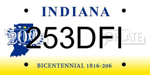 253DFI Indiana License Plate
