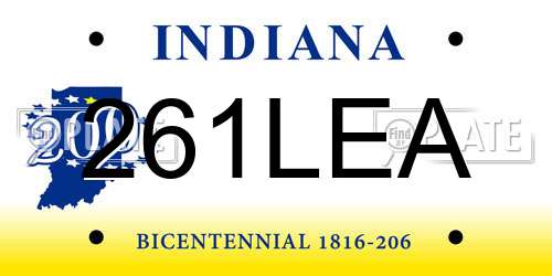 261LEA Indiana License Plate