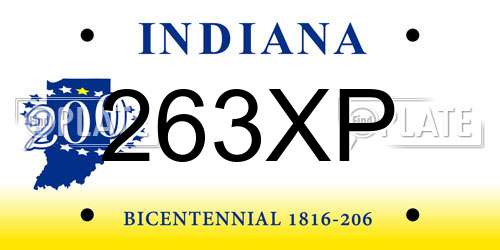 263XP Indiana License Plate