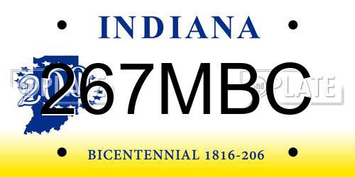 267MBC Indiana License Plate