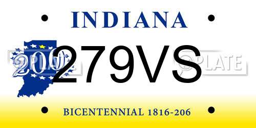 279VS Indiana License Plate