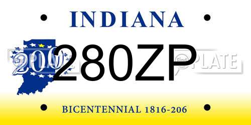 280ZP Indiana License Plate