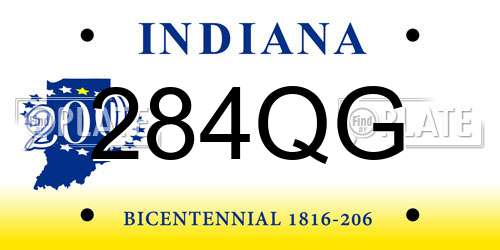 284QG Indiana License Plate