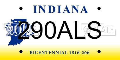 290ALS Indiana License Plate
