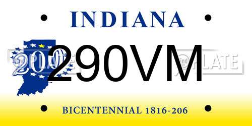 290VM Indiana License Plate