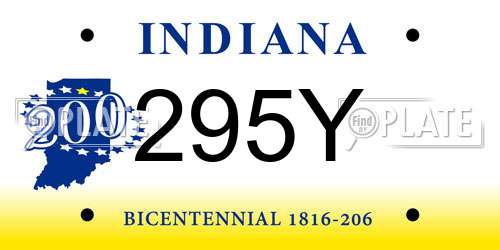 295Y Indiana License Plate