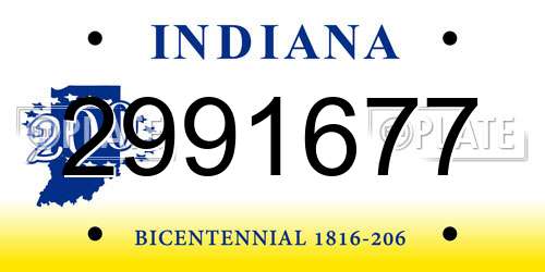 2991677 Indiana License Plate