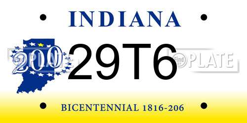 29T6 Indiana License Plate