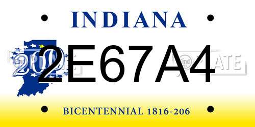 2E67A4 Indiana License Plate