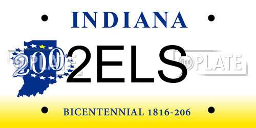 2ELS Indiana License Plate