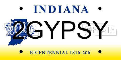 2GYPSY Indiana License Plate