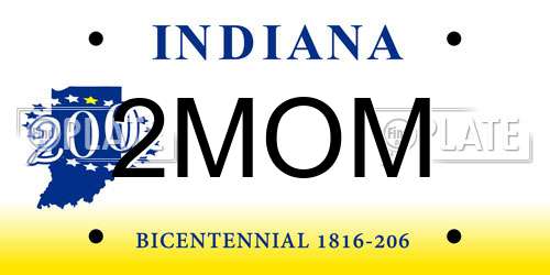 2MOM Indiana License Plate