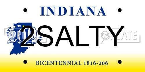 2SALTY Indiana License Plate