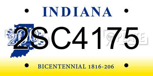 2SC4175 Indiana License Plate