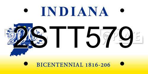 2STT579 Indiana License Plate