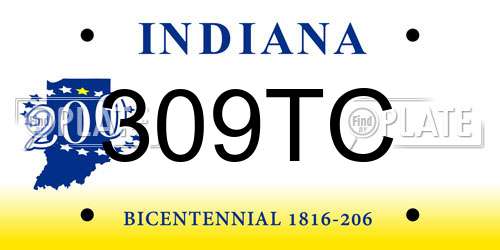 309TC Indiana License Plate
