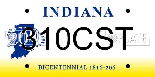 310CST Indiana License Plate