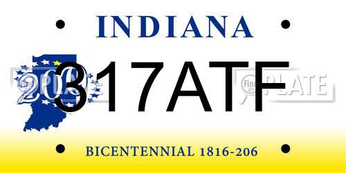 317ATF Indiana License Plate