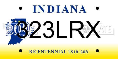 323LRX Indiana License Plate