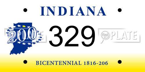 329 Indiana License Plate