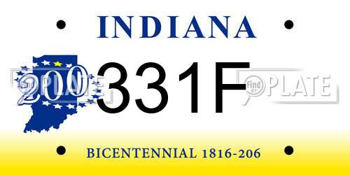 331F Indiana License Plate