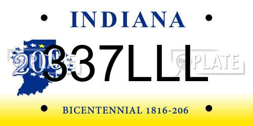 337LLL Indiana License Plate