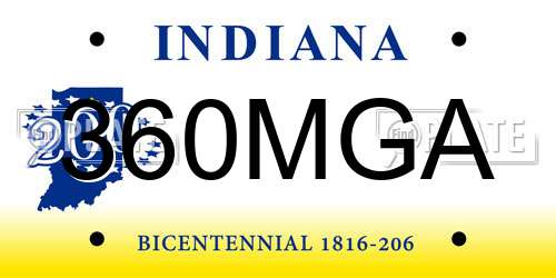 360MGA Indiana License Plate