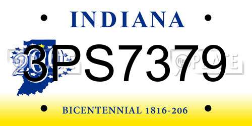 3PS7379 Indiana License Plate