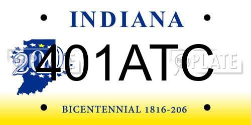 401ATC Indiana License Plate