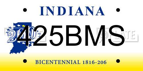 425BMS Indiana License Plate