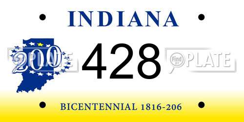 428 Indiana License Plate