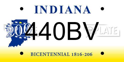 440BV Indiana License Plate