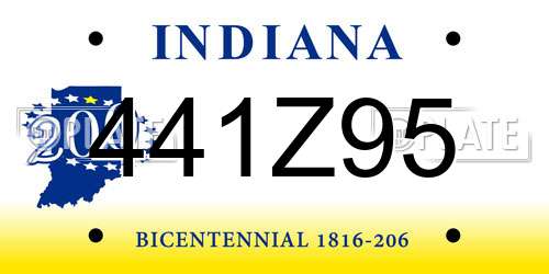 441Z95 Indiana License Plate
