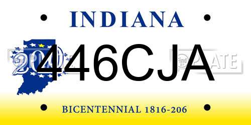 446CJA Indiana License Plate
