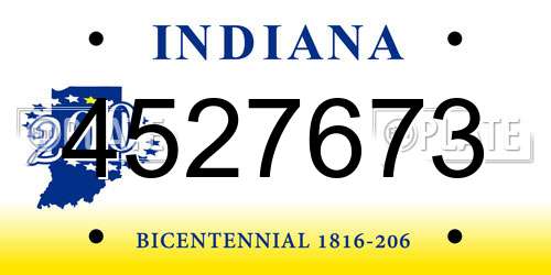 4527673 Indiana License Plate