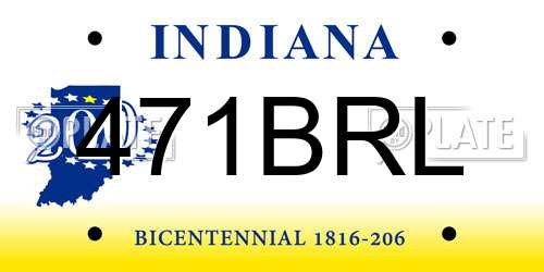 471BRL Indiana License Plate