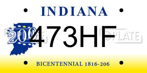473HF Indiana License Plate