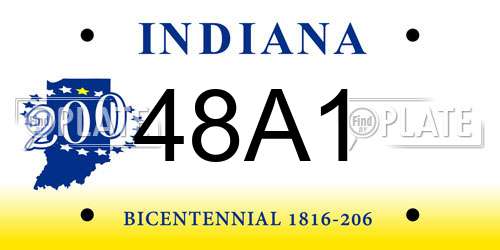 48A1 Indiana License Plate