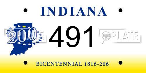 491 Indiana License Plate