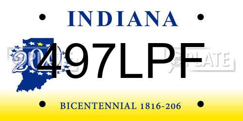 497LPF Indiana License Plate