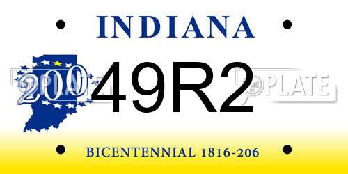 49R2 Indiana License Plate