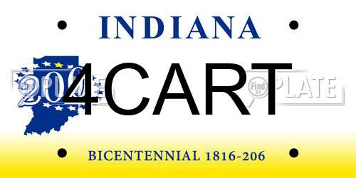 4CART Indiana License Plate