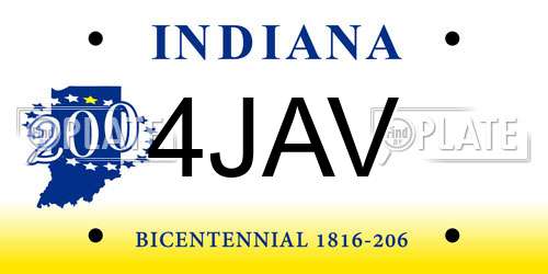 4JAV Indiana License Plate
