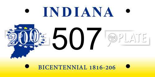 507 Indiana License Plate