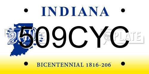 509CYC Indiana License Plate