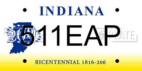 511EAP Indiana License Plate