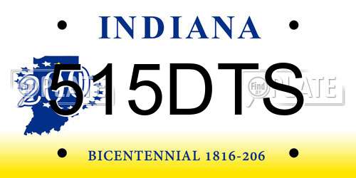 515DTS Indiana License Plate