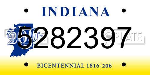5282397 Indiana License Plate