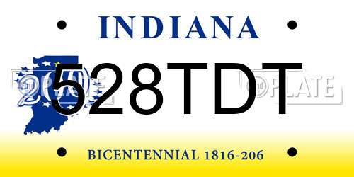 528TDT Indiana License Plate
